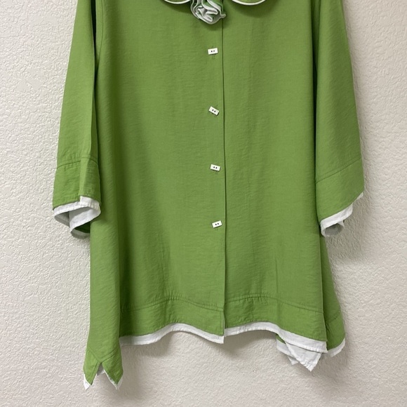 Curvesque Bohochic Sharkbite 3/4 Sleeve Top 3X - Picture 3 of 9